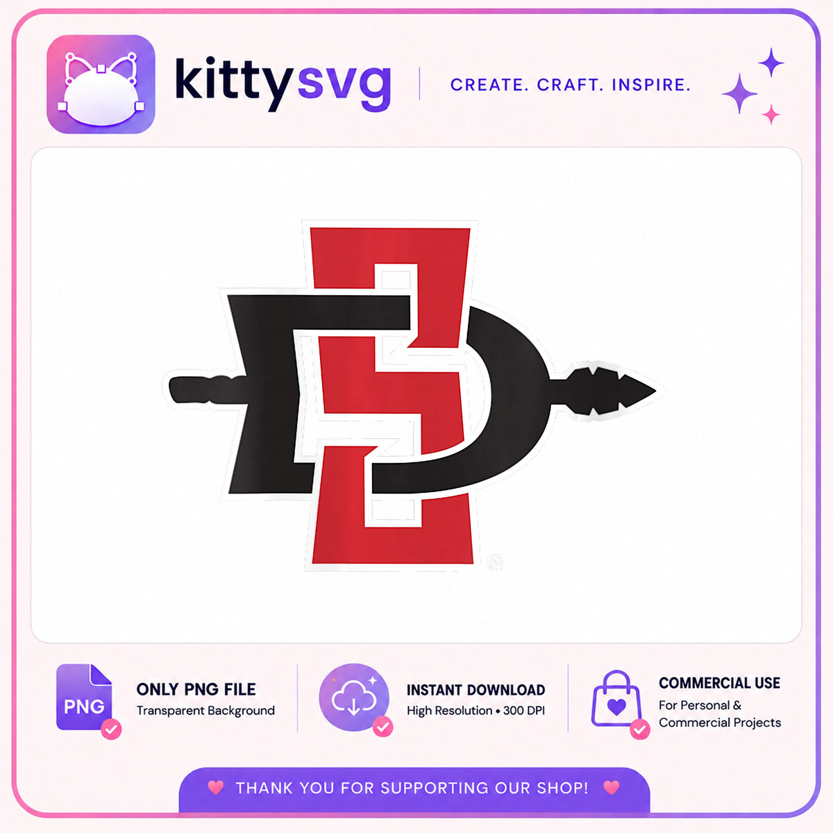 San Diego State Aztecs Logo PNG, SDSU Aztecs PNG, Football PNG