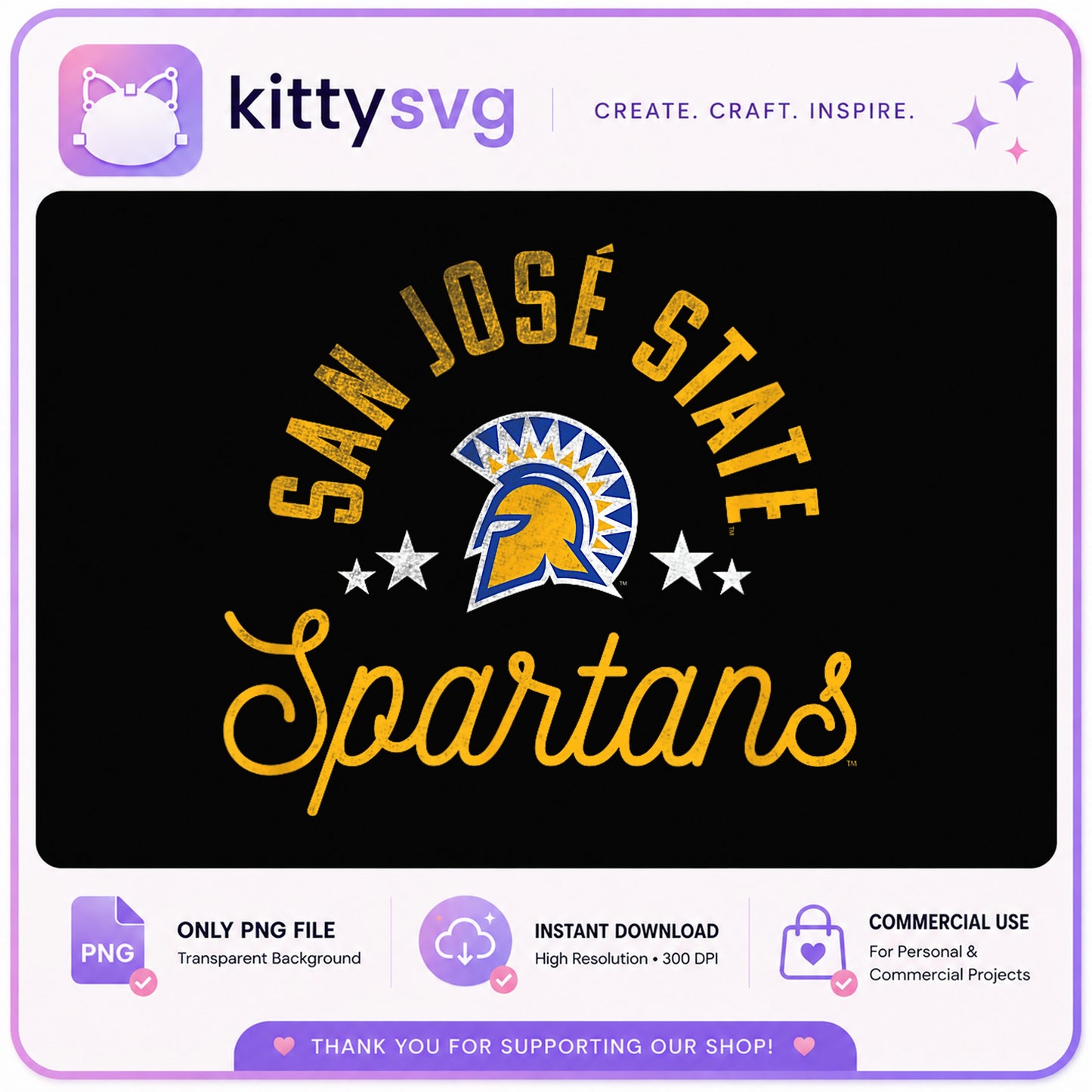 San Jose State Spartans PNG, SJSU Spartans Logo, College Football PNG