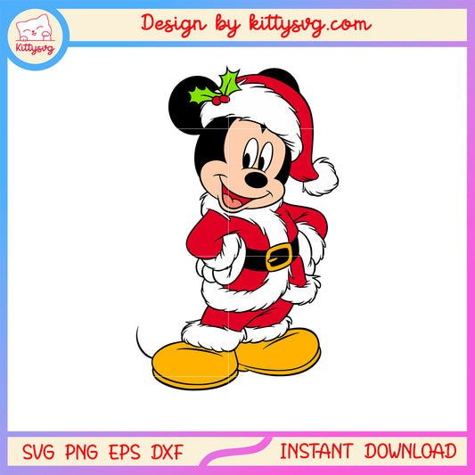 Santa claus mickey funny christmas svg, christmas decorations svg