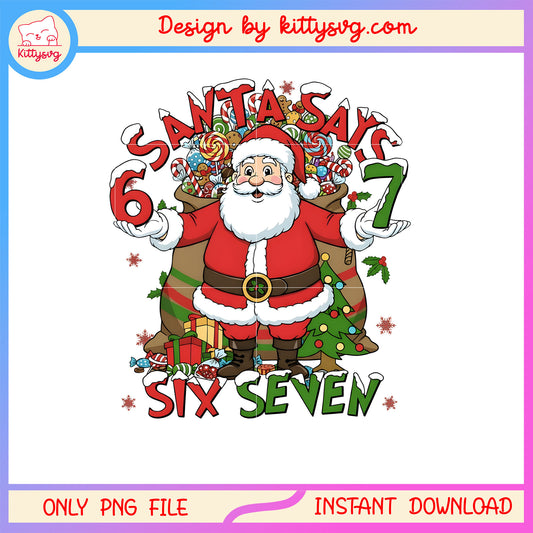 Santa six seven christmas tree png, christmas clip art png
