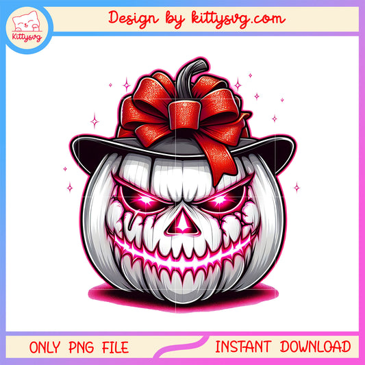 Scary pumpkin halloween design png, happy halloween png