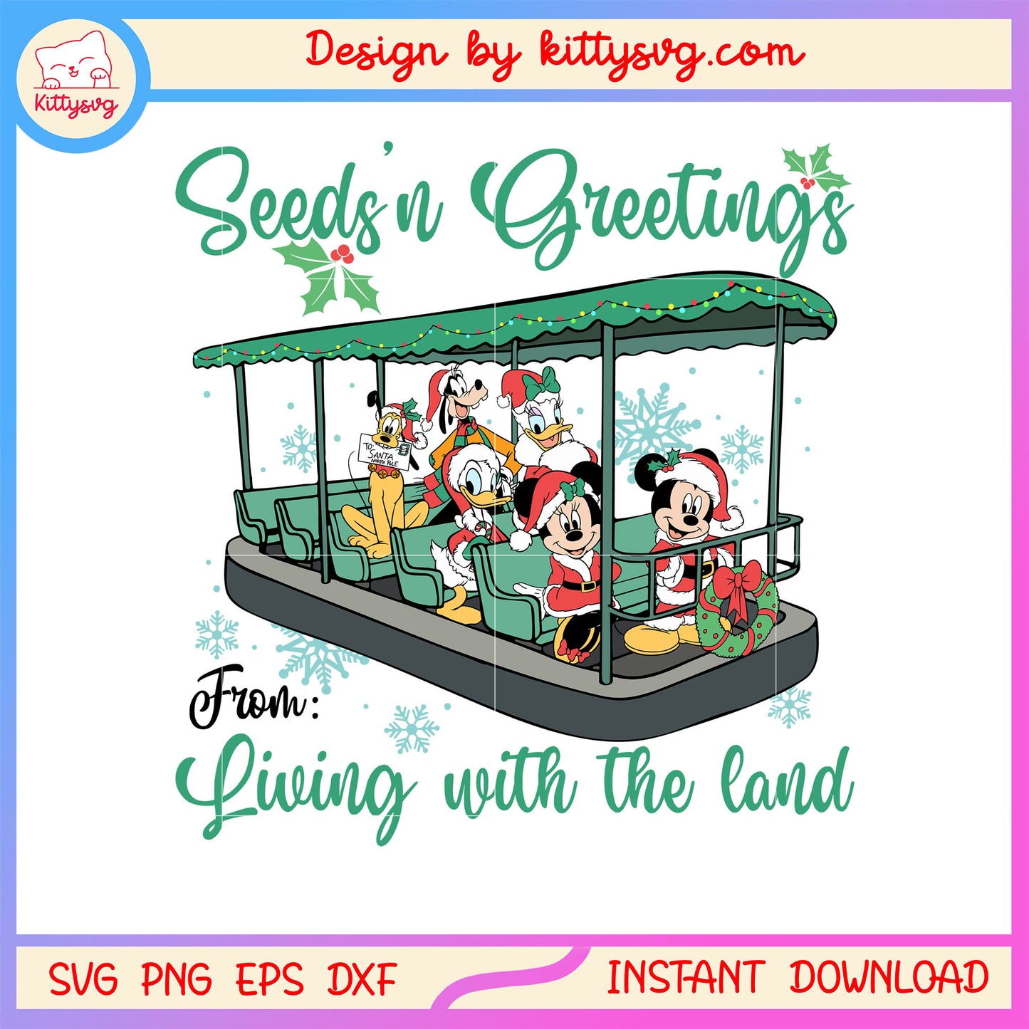 Seeds'n greeting living with the land disney svg, christmas disney svg