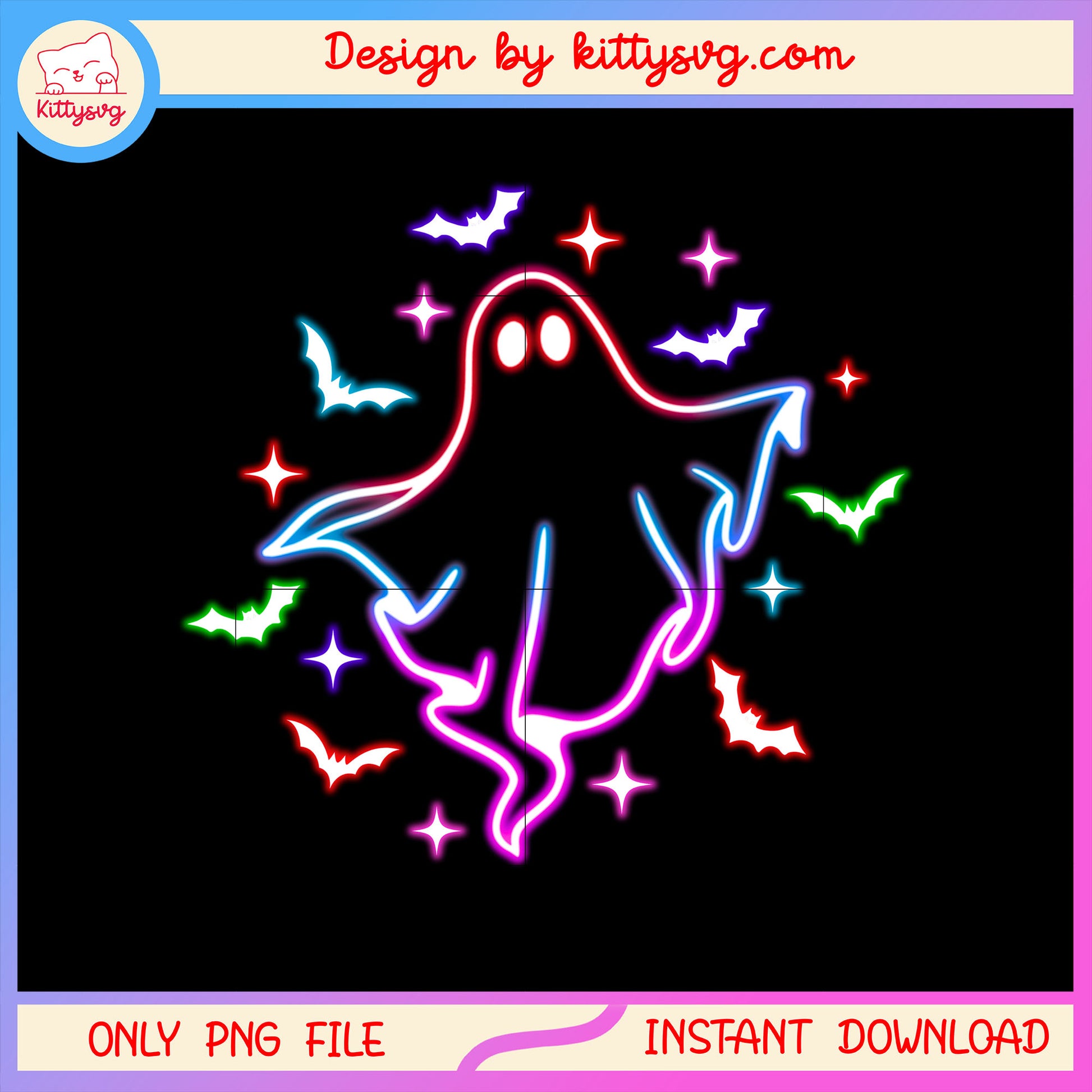 Sheet ghost halloween neon design png, halloween ghost decoration png