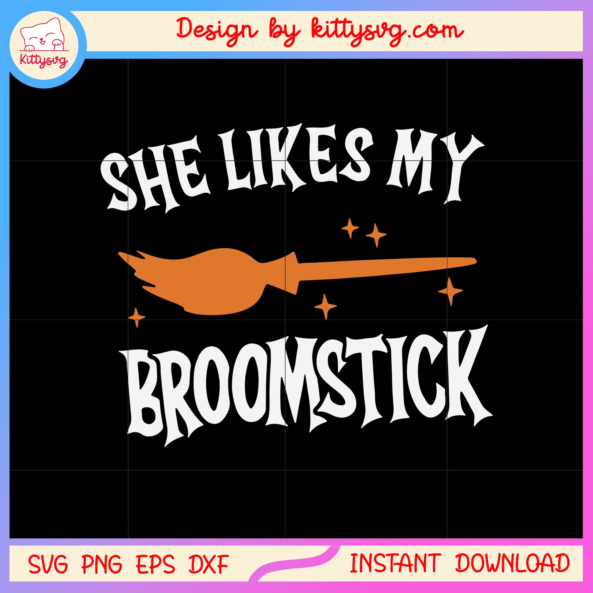 She likes my broomstick design svg, broomstick putter svg