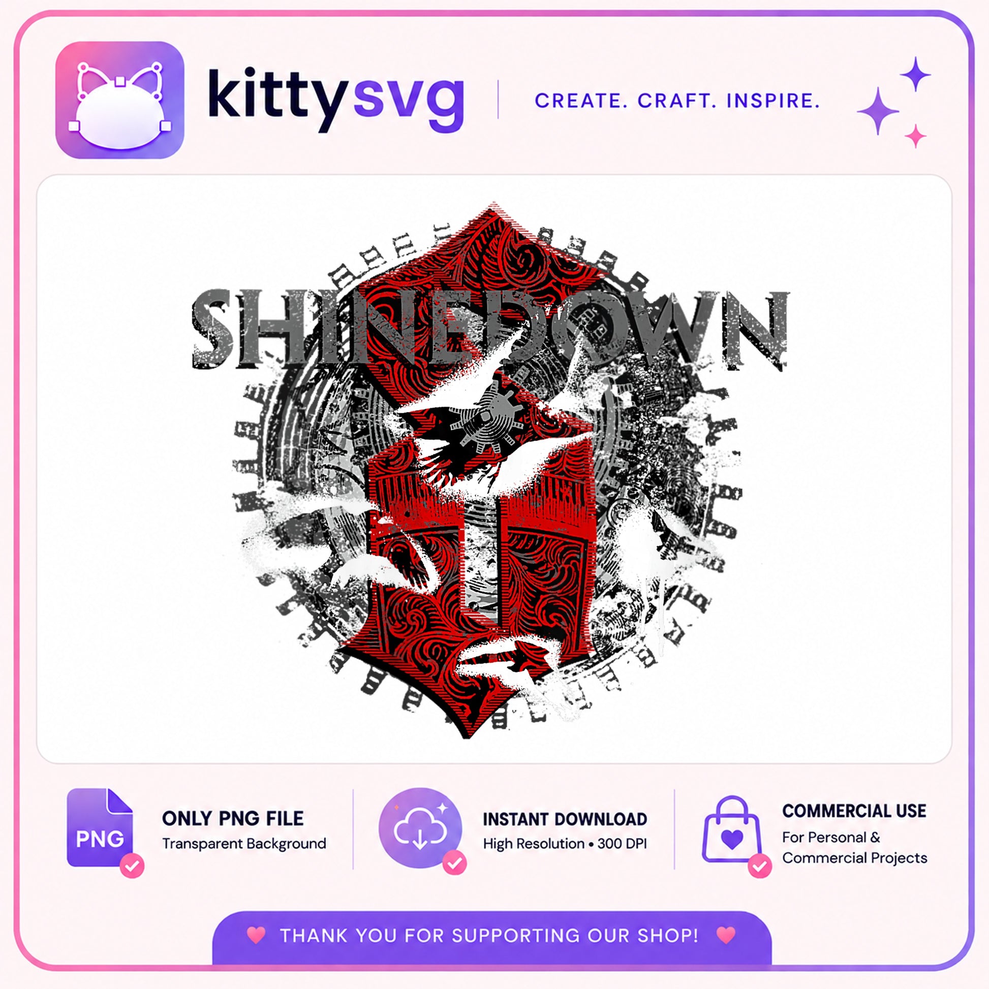 Shinedown Rock Band PNG, Shinedown Logo PNG, Music Band PNG
