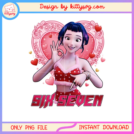 Six seven zoey kpop valentine png,  kpop demon hunters png