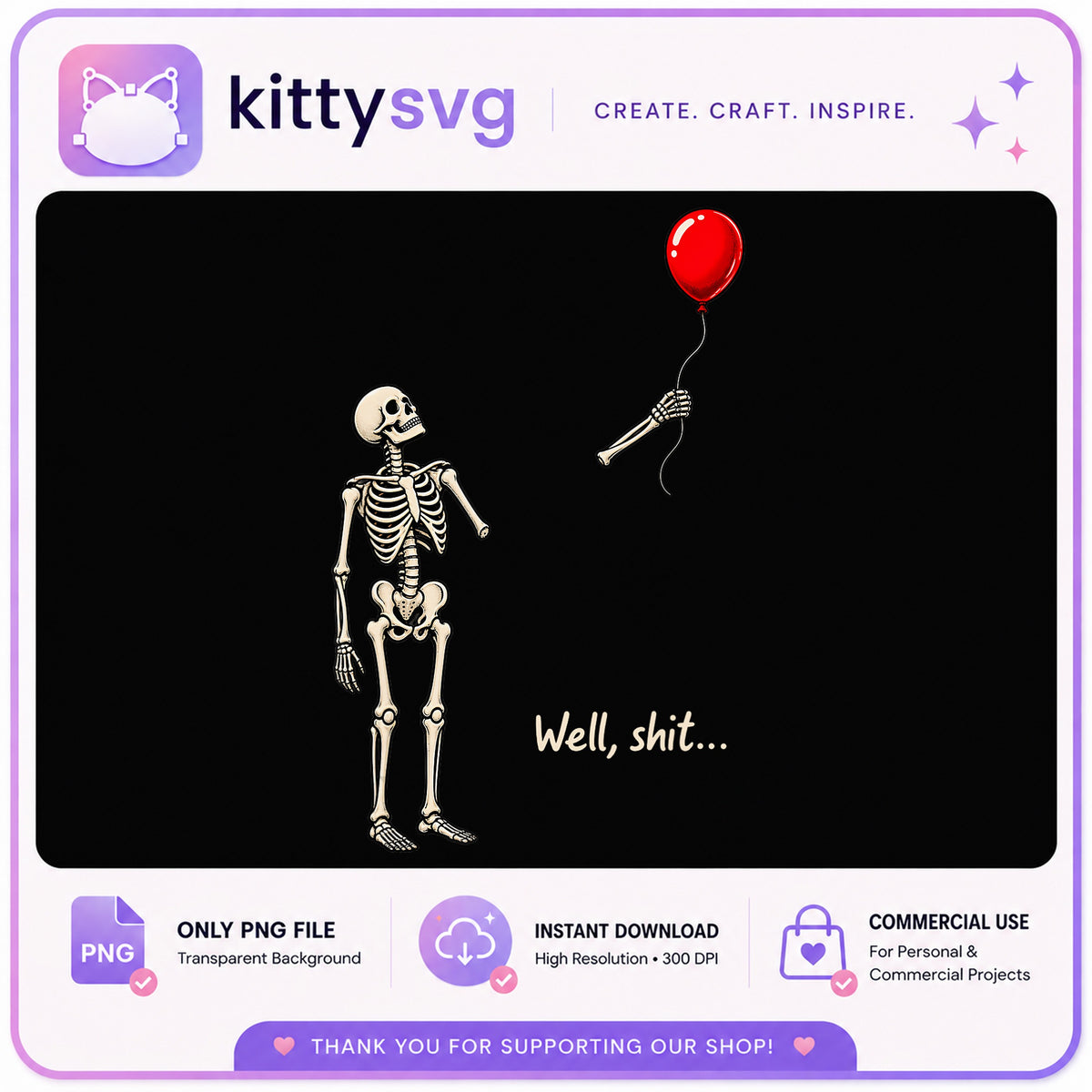 Skeleton Holding Red Balloon PNG, Sarcastic Halloween PNG, Funny Skull PNG