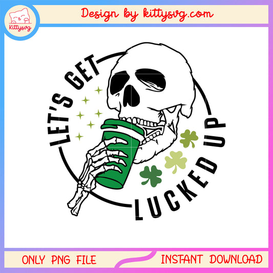 Skeleton coffee st patrick's png, st patrick's day chicago​ png