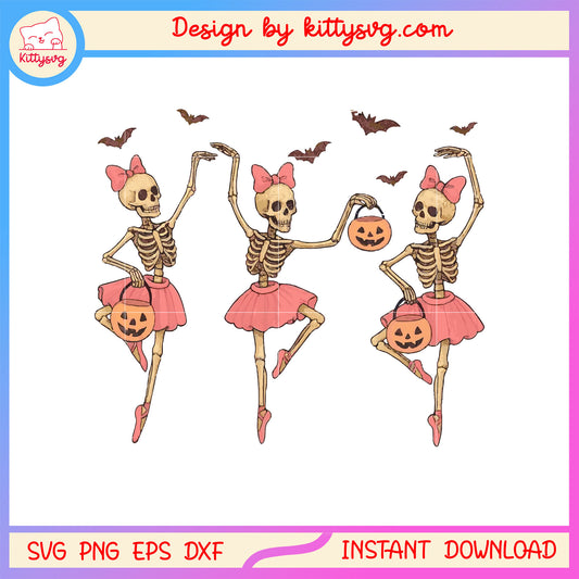 Skeleton girl dancing on halloween svg, halloween spitits svg