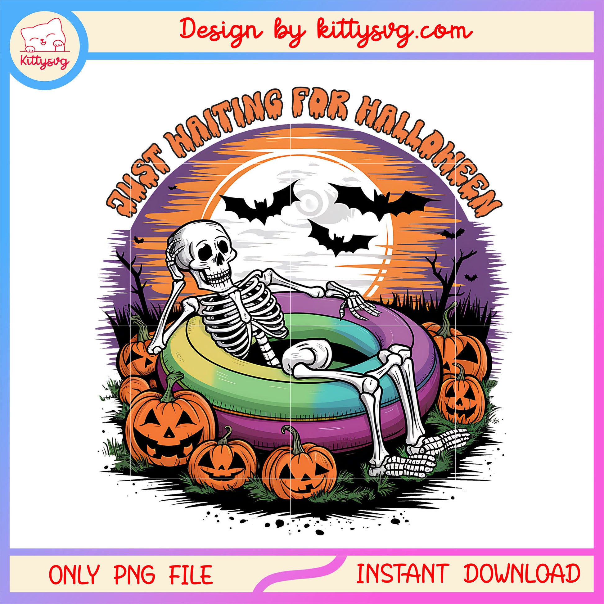 Skeleton just waiting for halloween png, halloween horror characters png