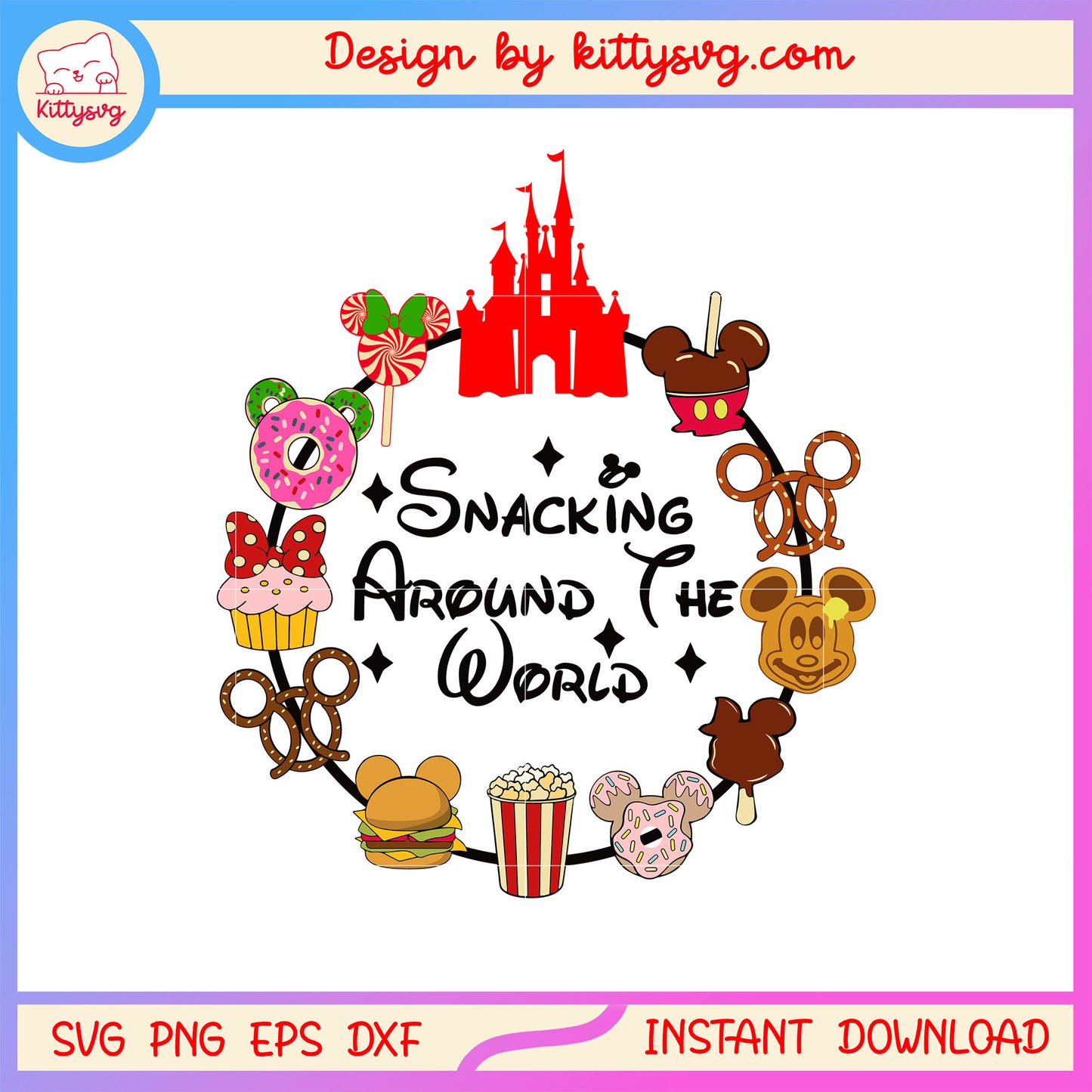 Snacking around the world disney christmas svg, clip art christmas svg