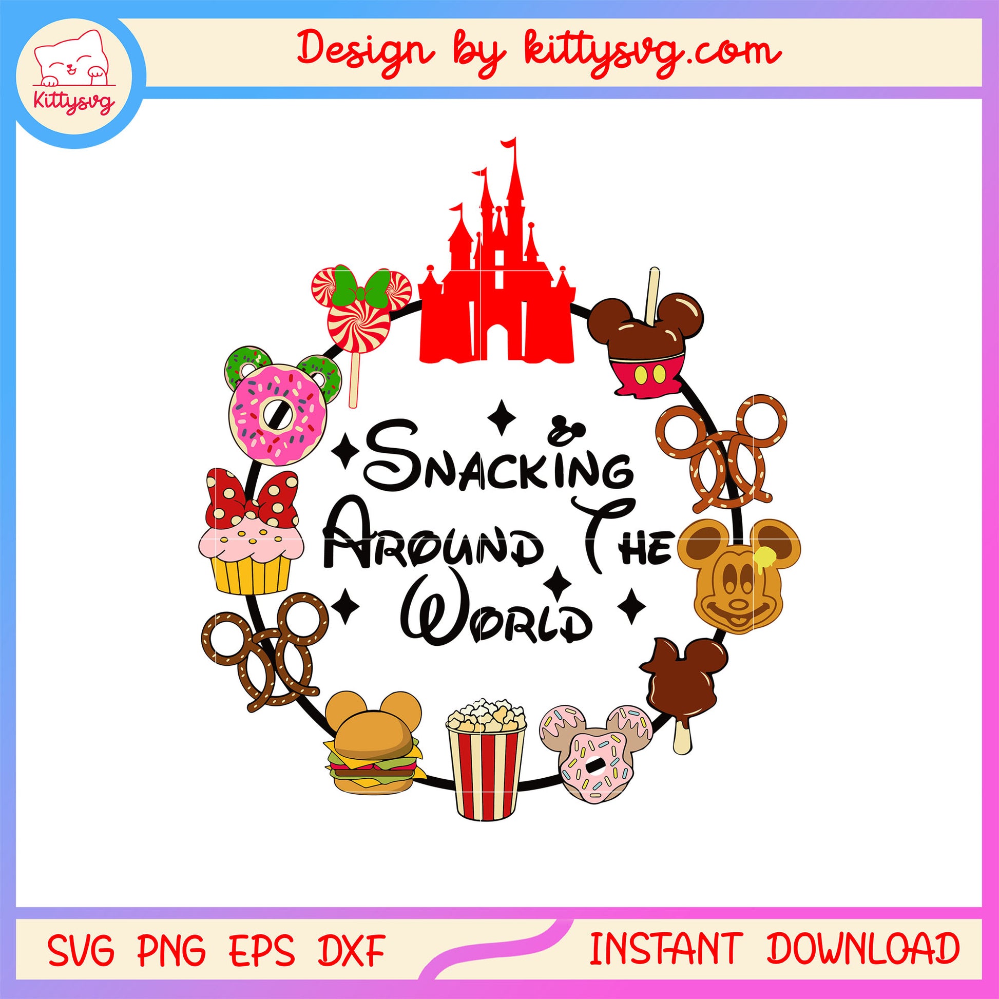 Snacking around the world disney christmas svg, clip art christmas svg