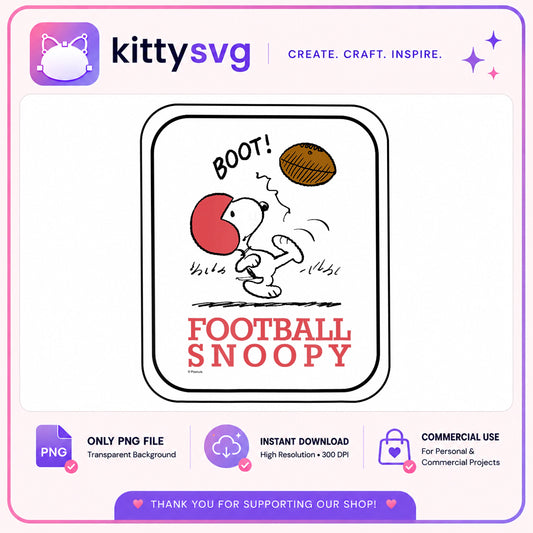 Snoopy Football PNG, Peanuts Sports Clipart, Football PNG