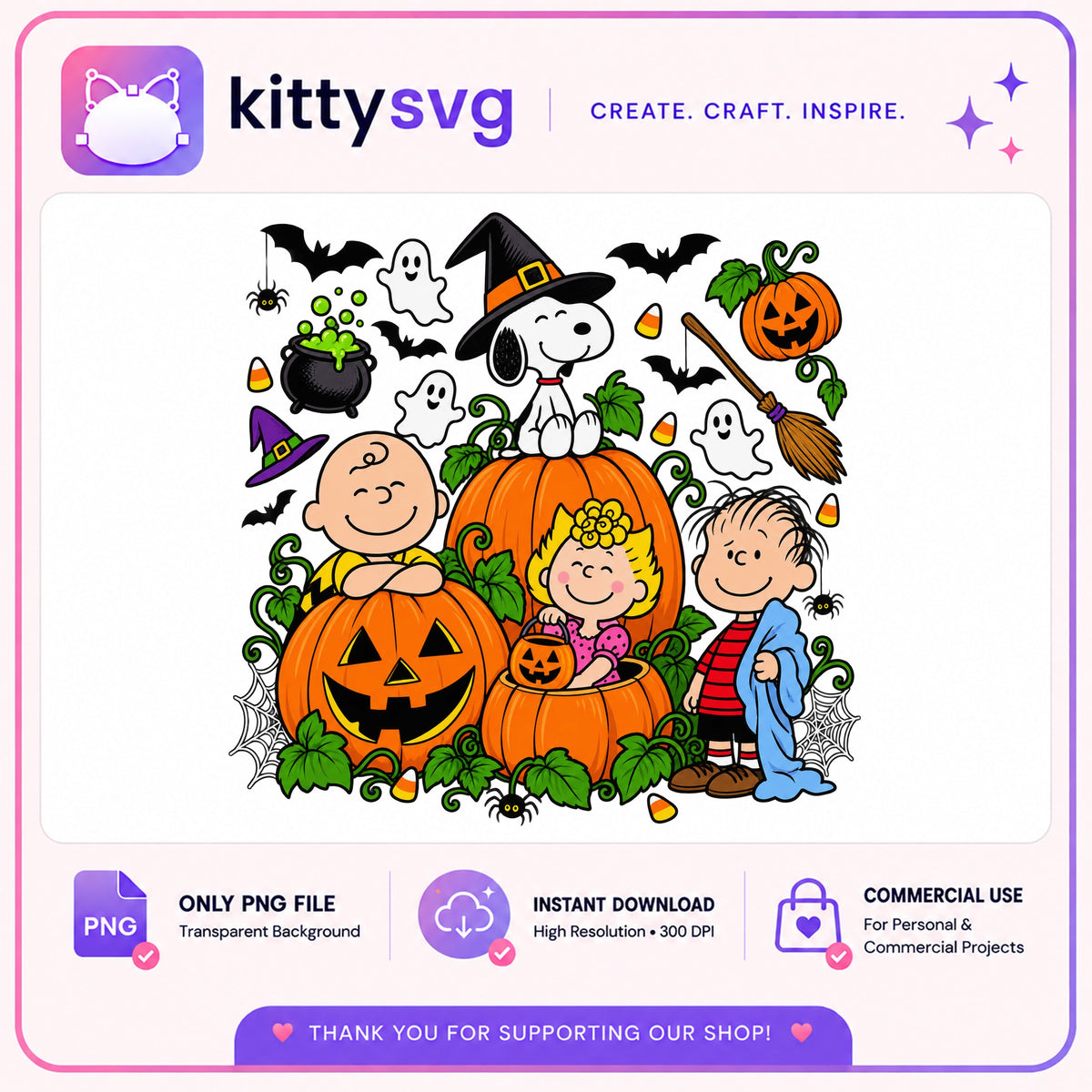 Snoopy Halloween PNG, Charlie Brown Pumpkin PNG, Peanuts Halloween PNG