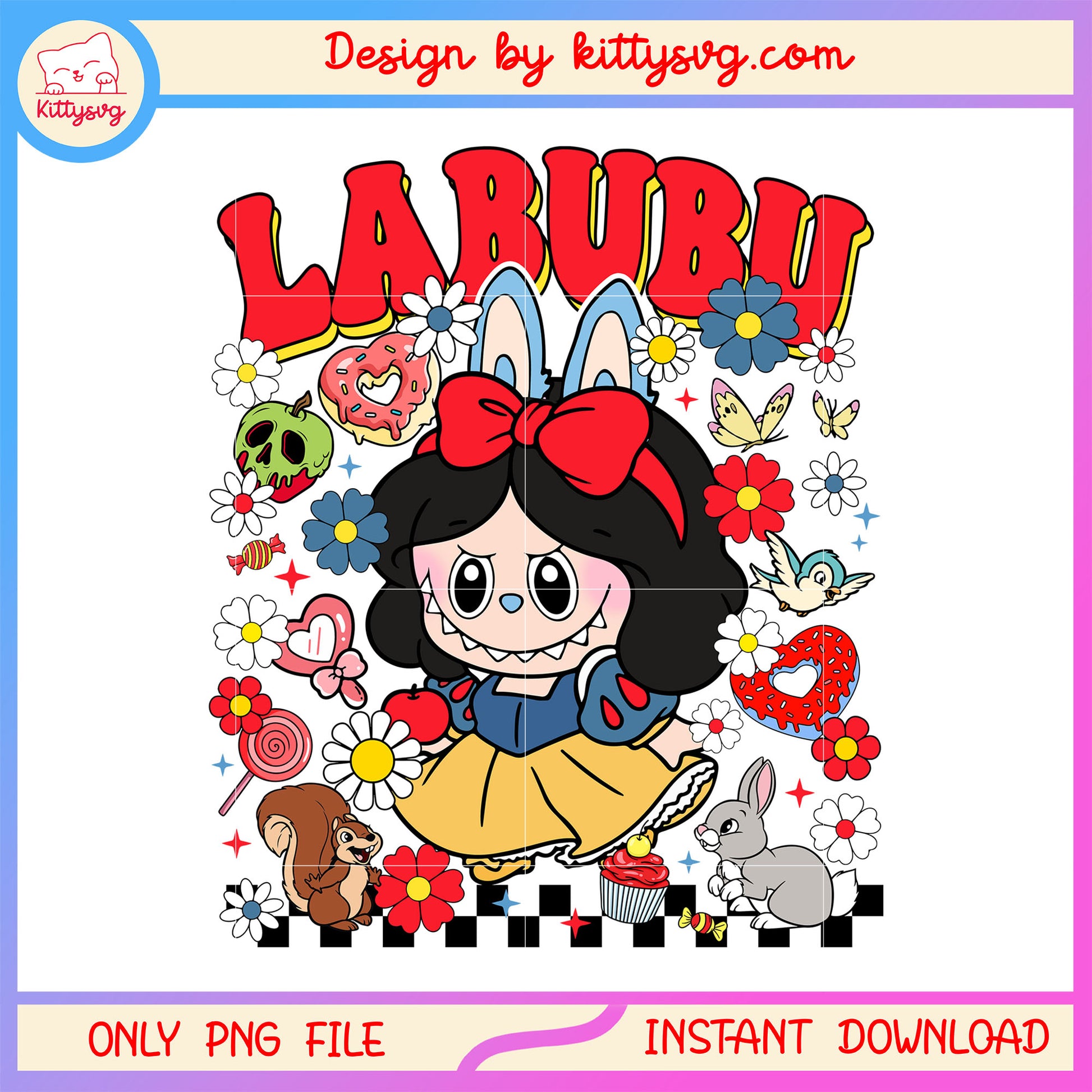 Snow white baby labubu costume png, disney princess png