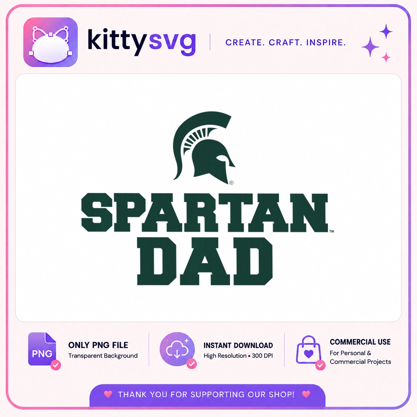 Spartan Dad PNG, Michigan State Spartans PNG, Football Dad PNG