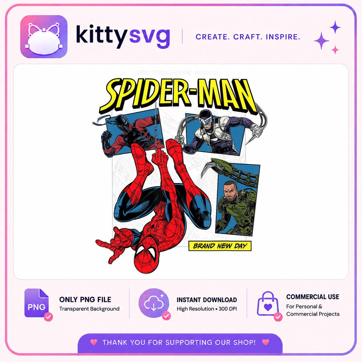 Spider-Man Comic Retro PNG, Marvel Superhero PNG, Brand New Day PNG
