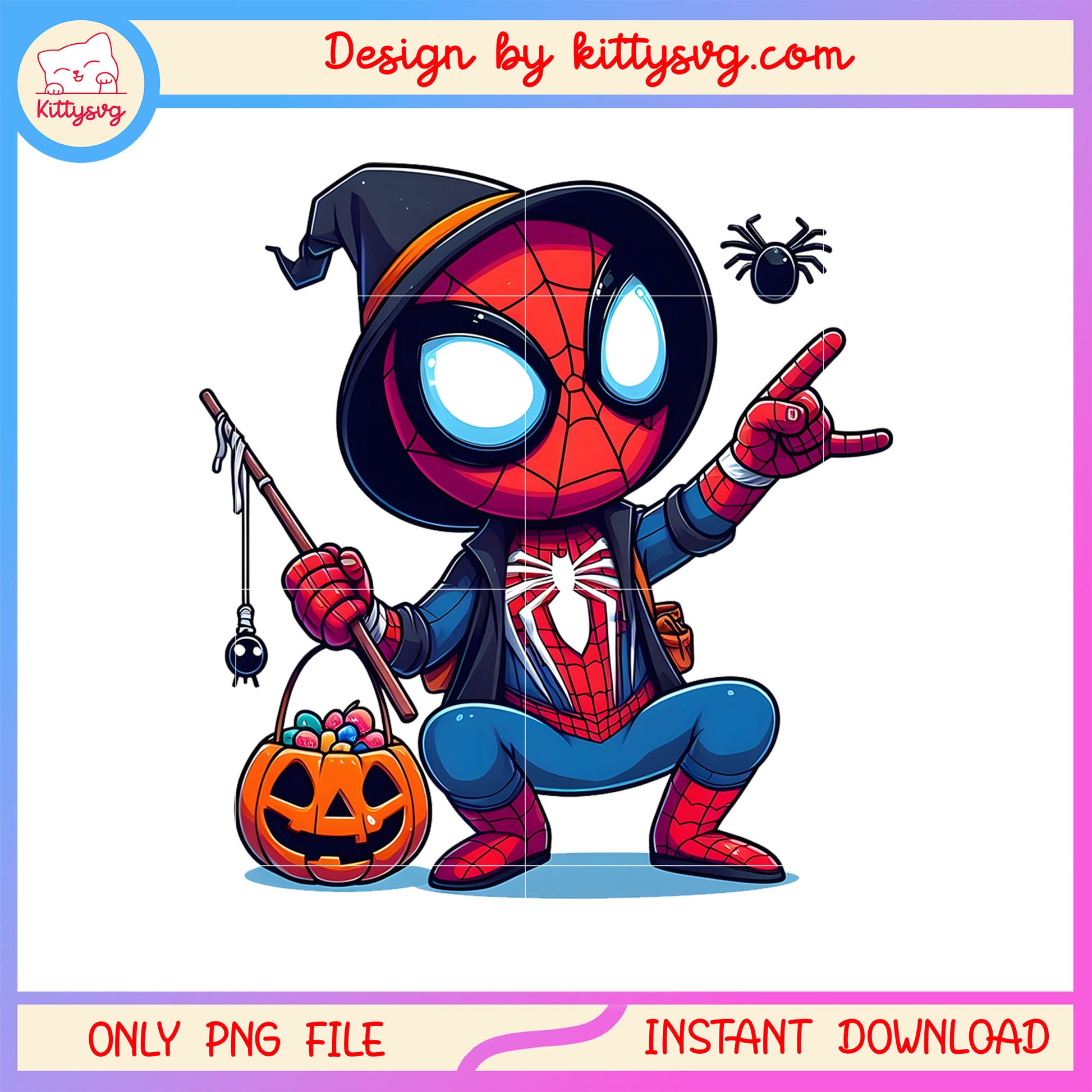 Spiderman witch and halloween candy png, spiderman movie png