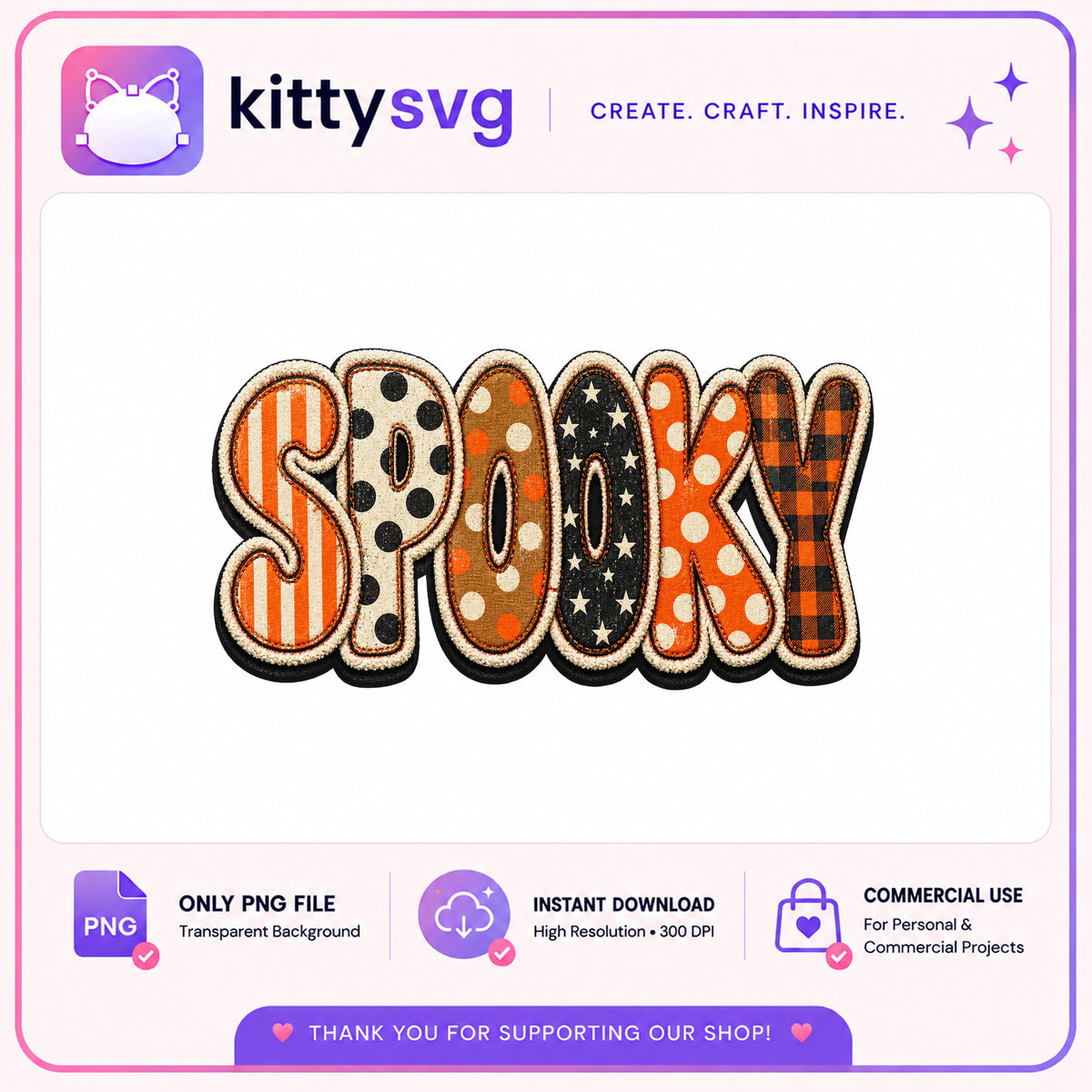 Spooky Halloween PNG, Retro Halloween Sublimation, Spooky PNG