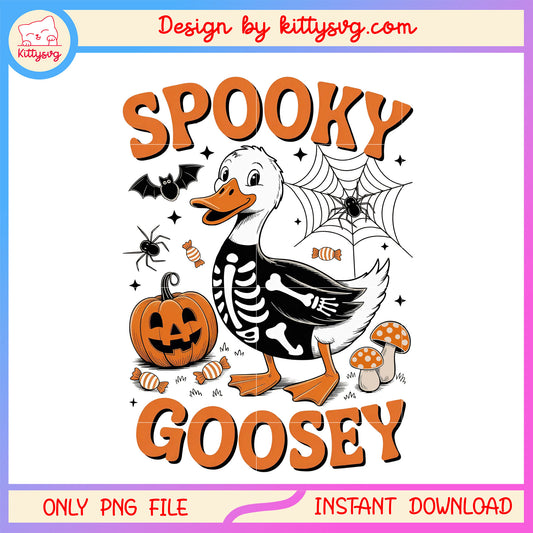 Spooky goosey cosplay skeleton png, halloween holiday png