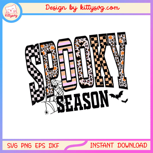 Spooky season horror pattern design svg, halloween decorations svg