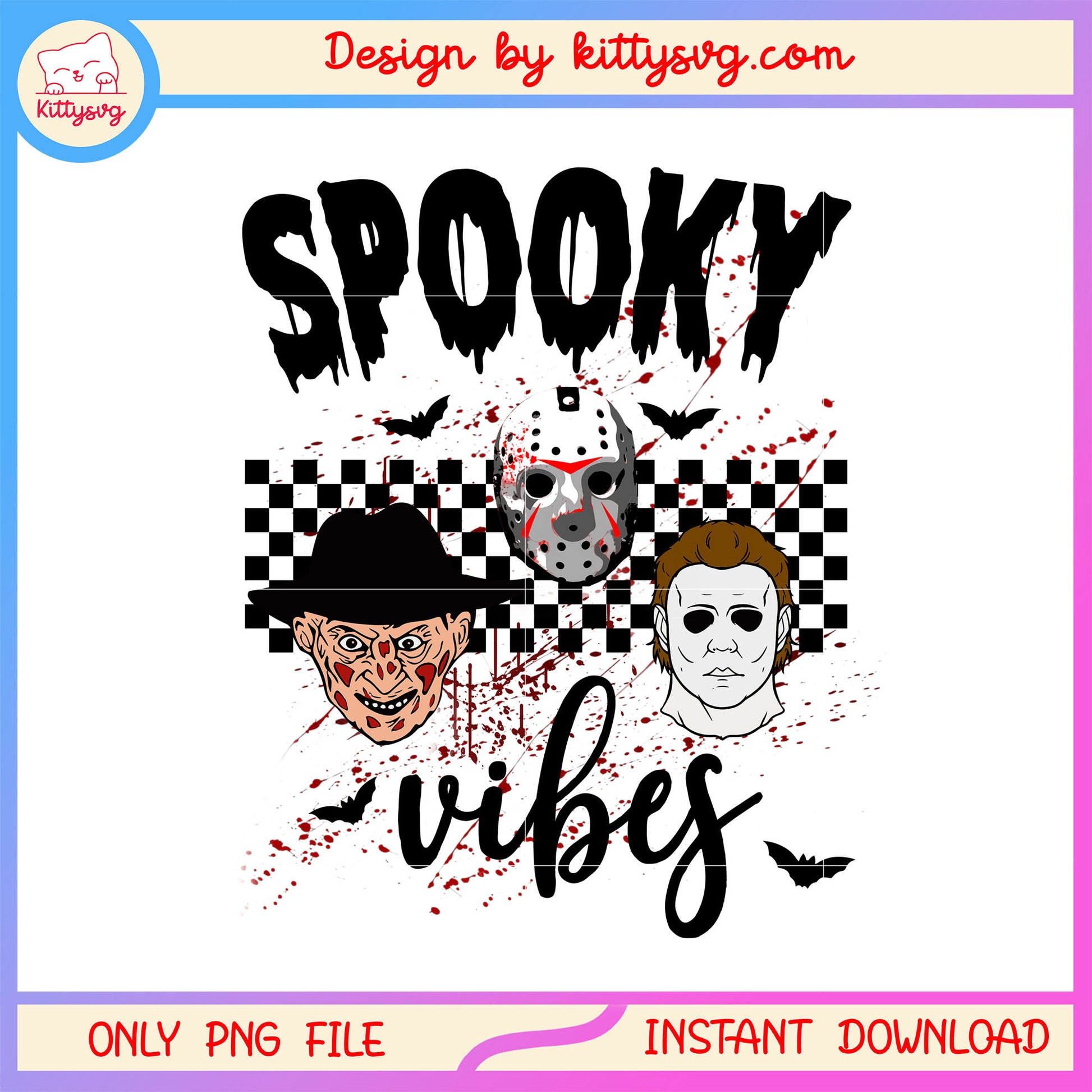 Spooky vibes halloween characters png, spooky vibes halloween png