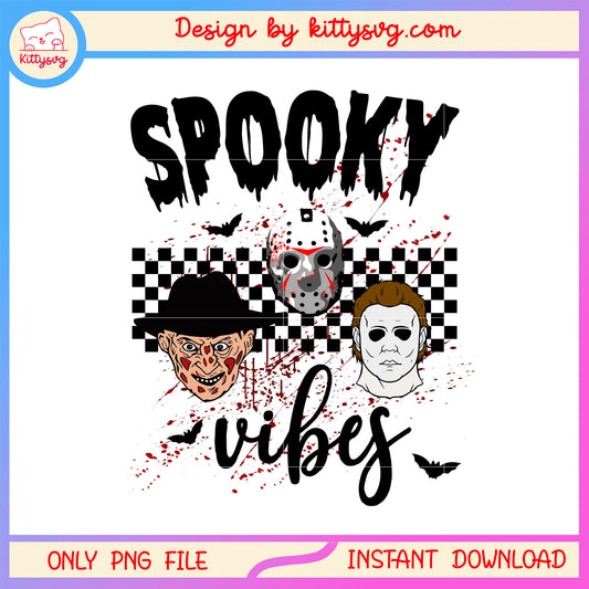 Spooky vibes halloween characters png, spooky vibes halloween png