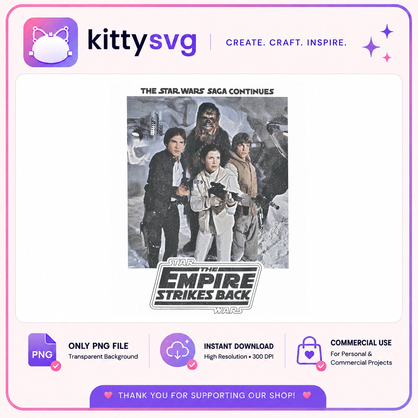 Star Wars The Empire Strikes Back PNG, Star Wars PNG, Movie PNG