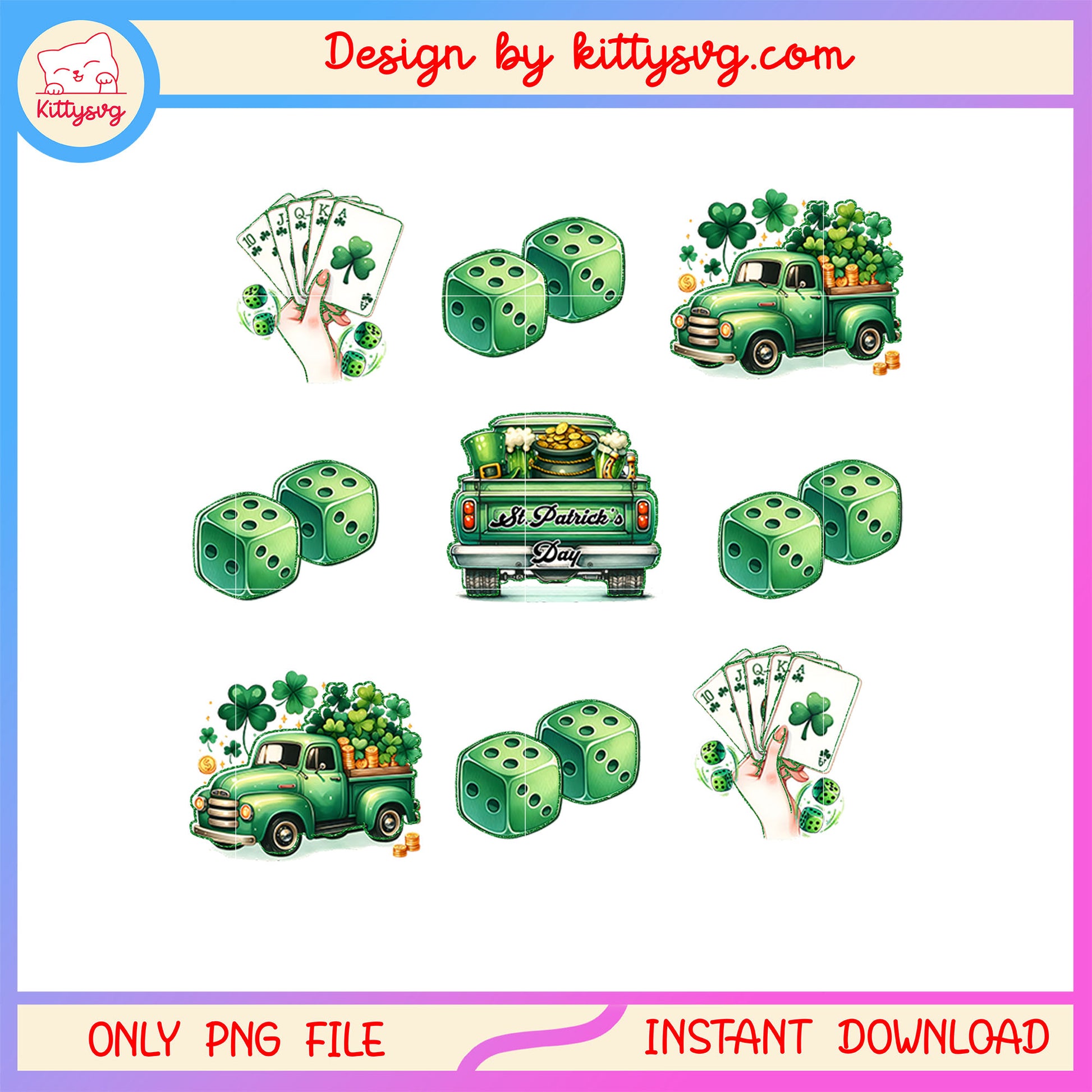 Sticker game green patrick png, st. patrick's day game​ png