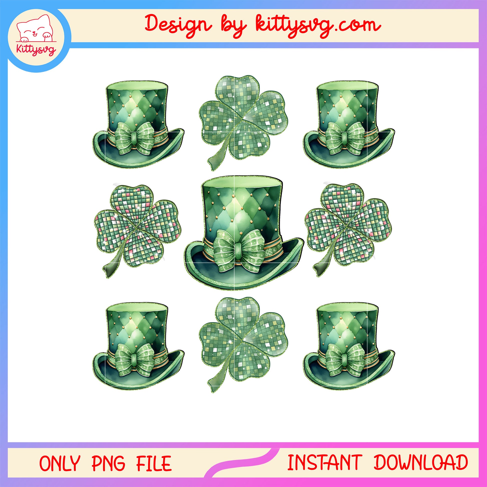 Sticker hat clover patrick png, st patrick's day clover png