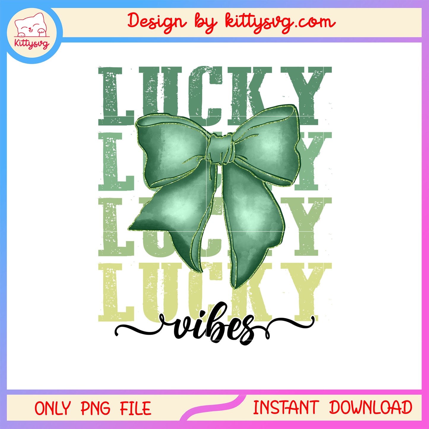 Sticker lucky bow patrick png, st patrick's day lucky png