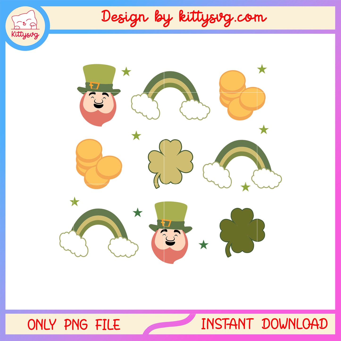 Sticker rainbow st patrick's png, when is st patrick's​​ png