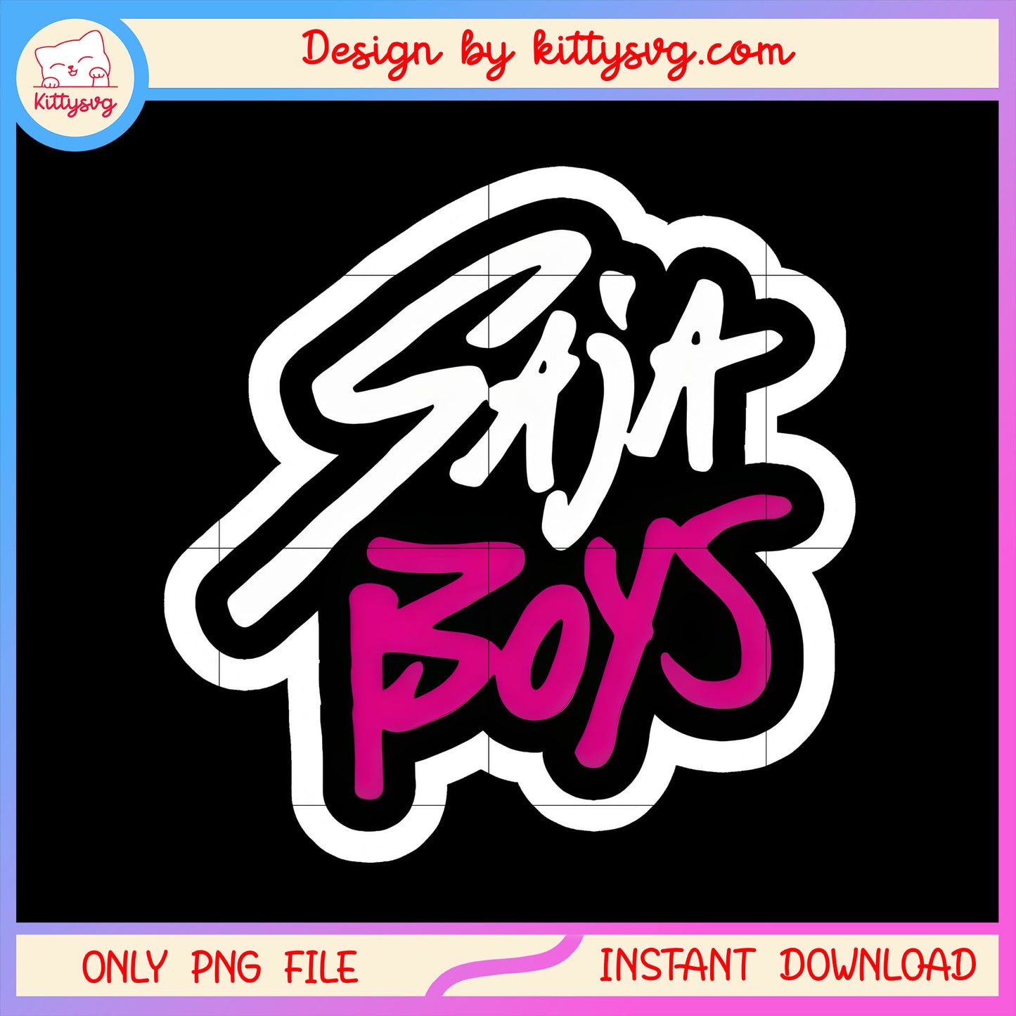 Sticker saja boys design png, kpop demon hunters saja boys png