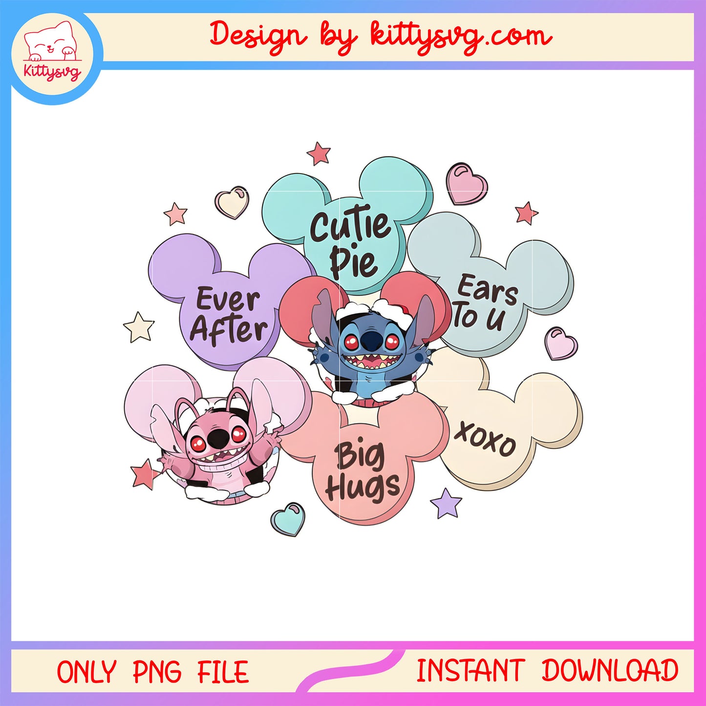 Stitch design mickey valentine png, stitch valentines day​​ png