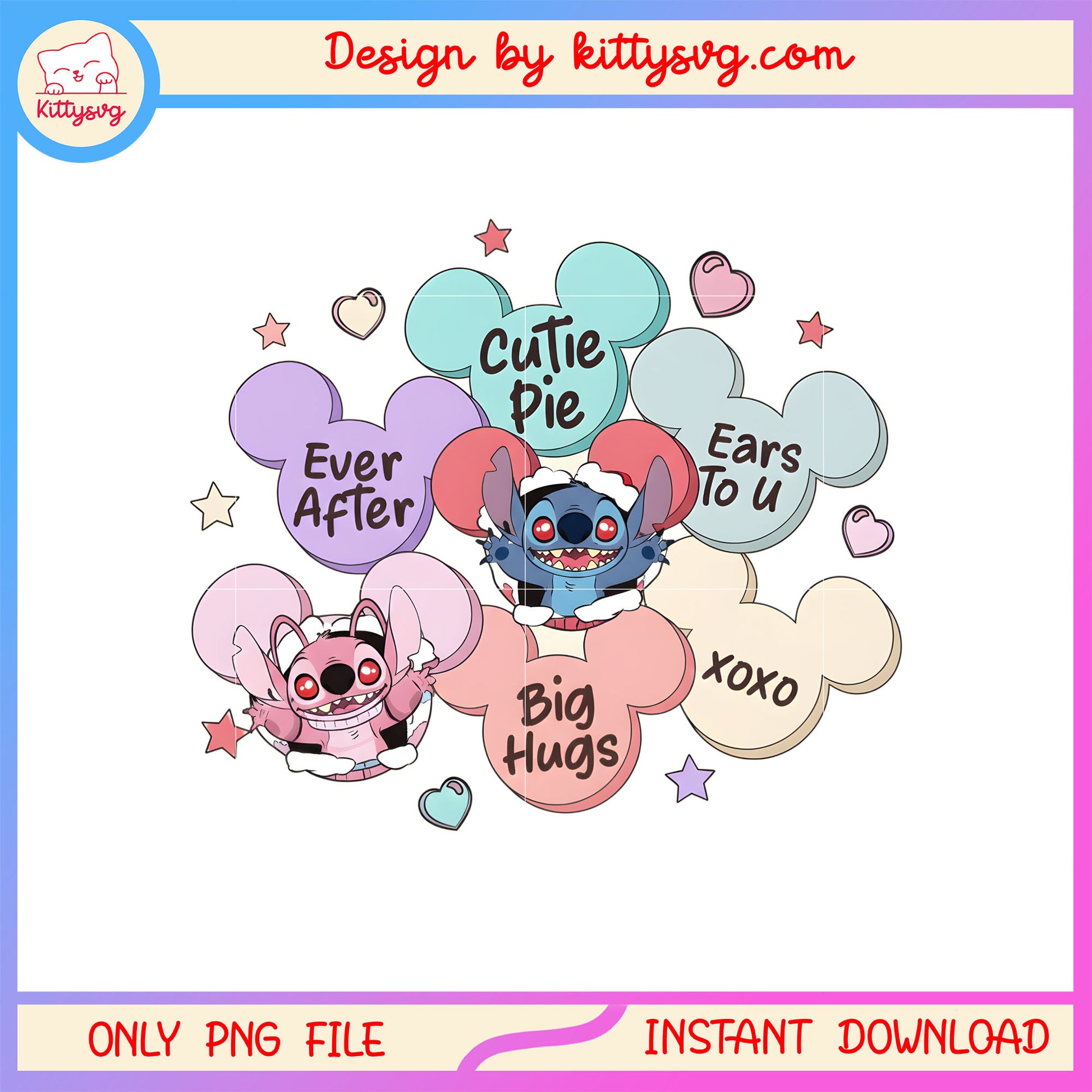 Stitch design mickey valentine png, stitch valentines day​​ png