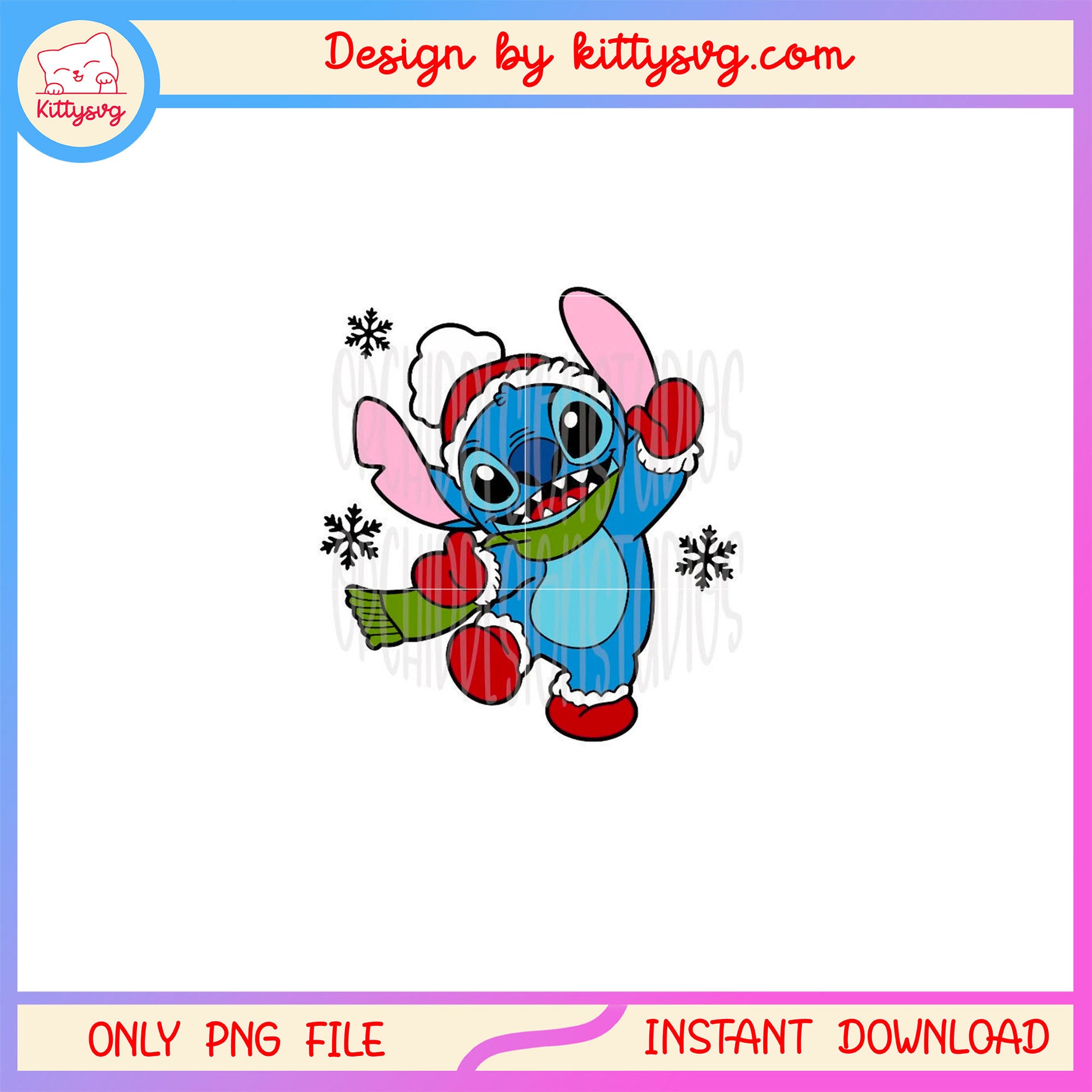 Stitch disney cozy christmas png, lilo and stitch christmas png