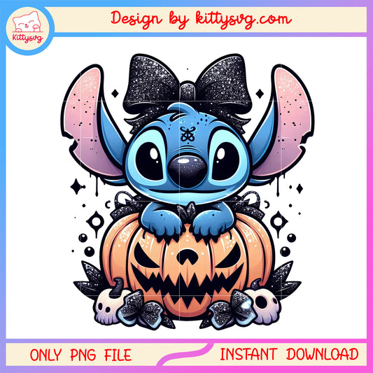 Stitch halloween and pumpkin png, halloween pumpkin png, stitch png