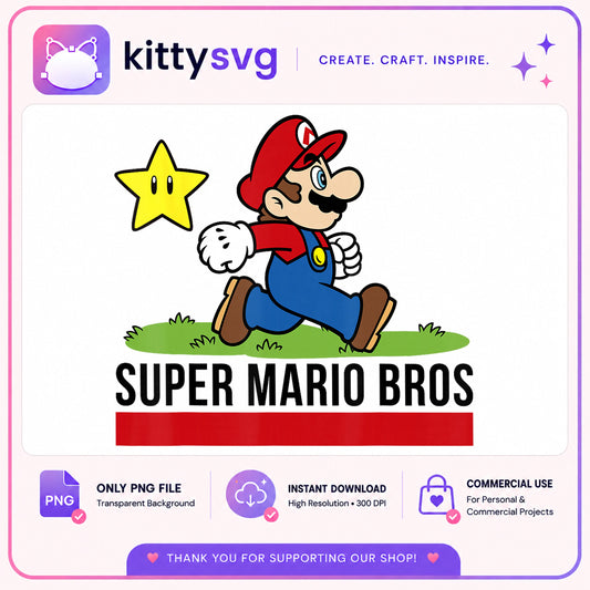 Super Mario Bros Running PNG, Mario Star PNG, Nintendo PNG