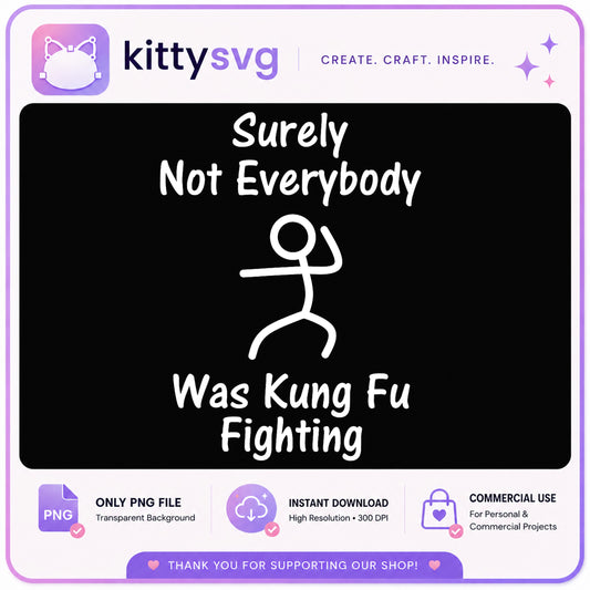 Surely Not Everybody Was Kung Fu Fighting PNG, Funny PNG, Stick Figure PNG