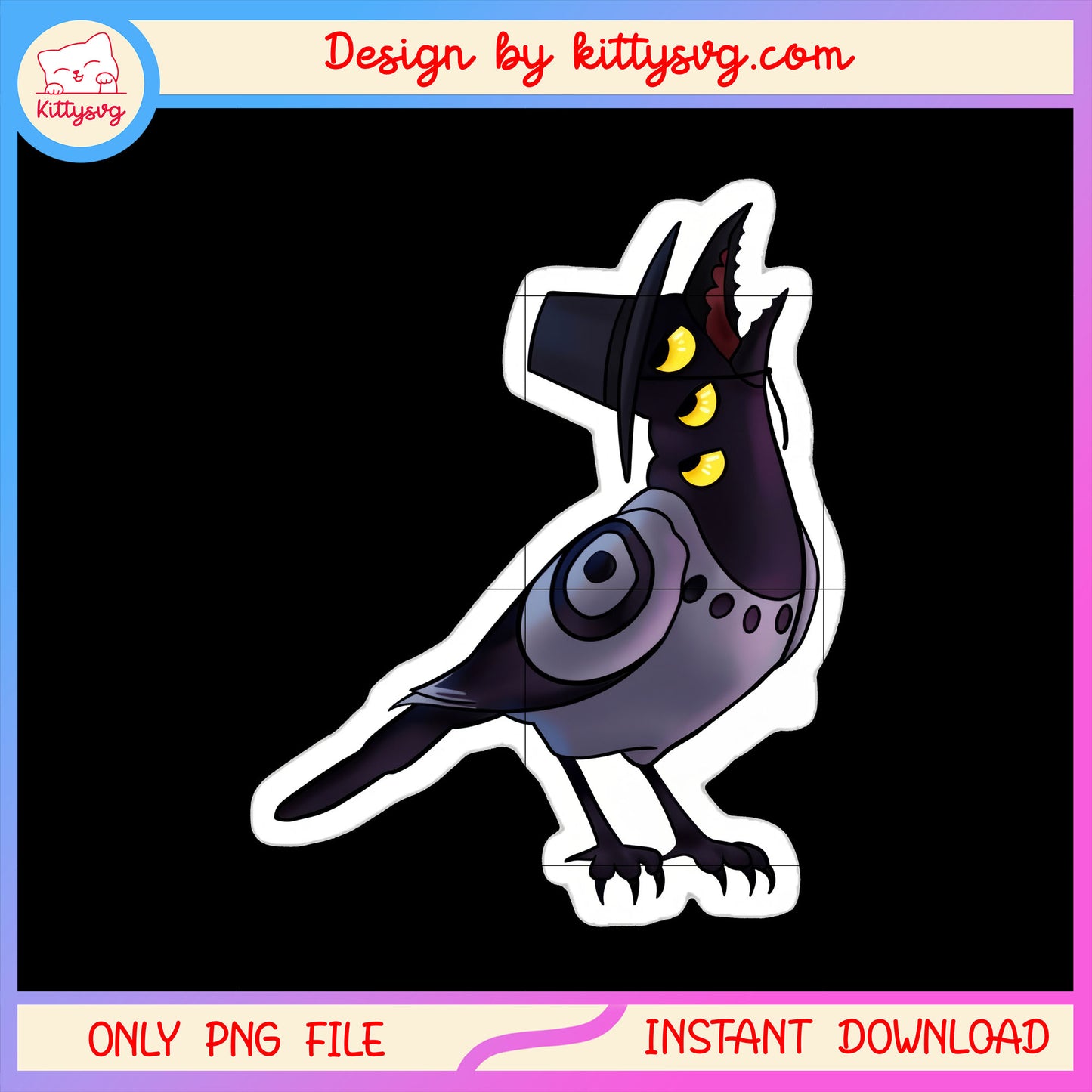 Sussie character sticker design png, kpop demon hunter character png