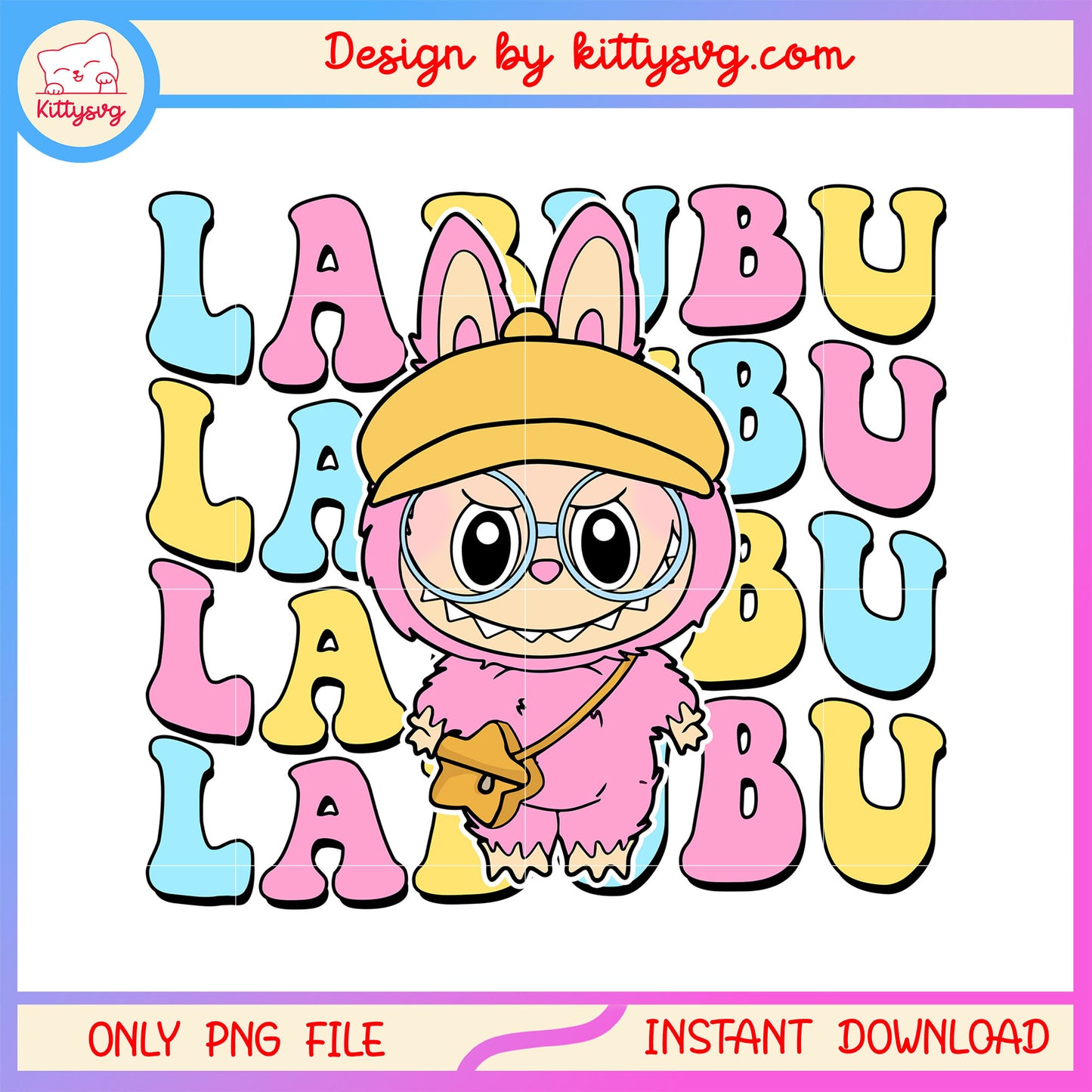 Sweetie labubu cute scholar clothes popmart design png, labubu monster png
