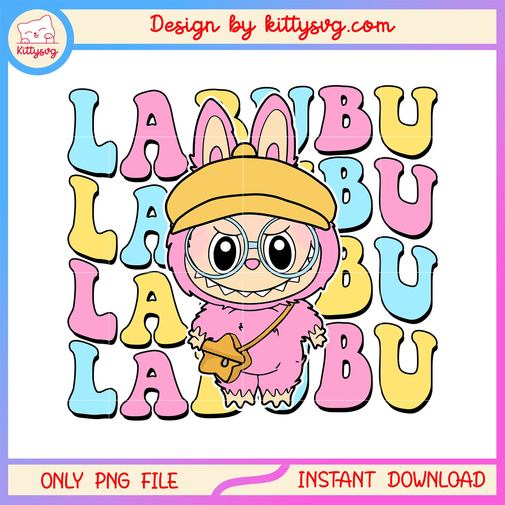 Sweetie labubu cute scholar clothes popmart design png, labubu monster png