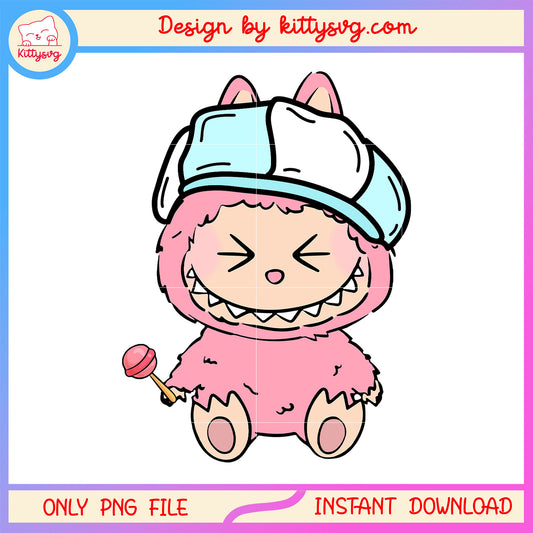 Sweetie labubu lollipop ver costume design png, labubu blind box png