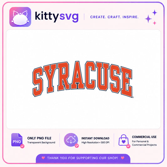 Syracuse Orange Arch Letters PNG, College Team Font PNG, Syracuse PNG