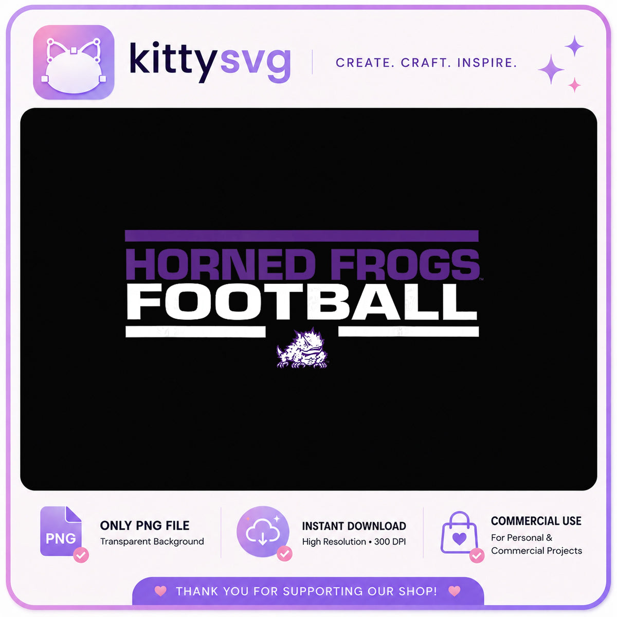 TCU Horned Frogs Football PNG, College Football PNG, TCU PNG