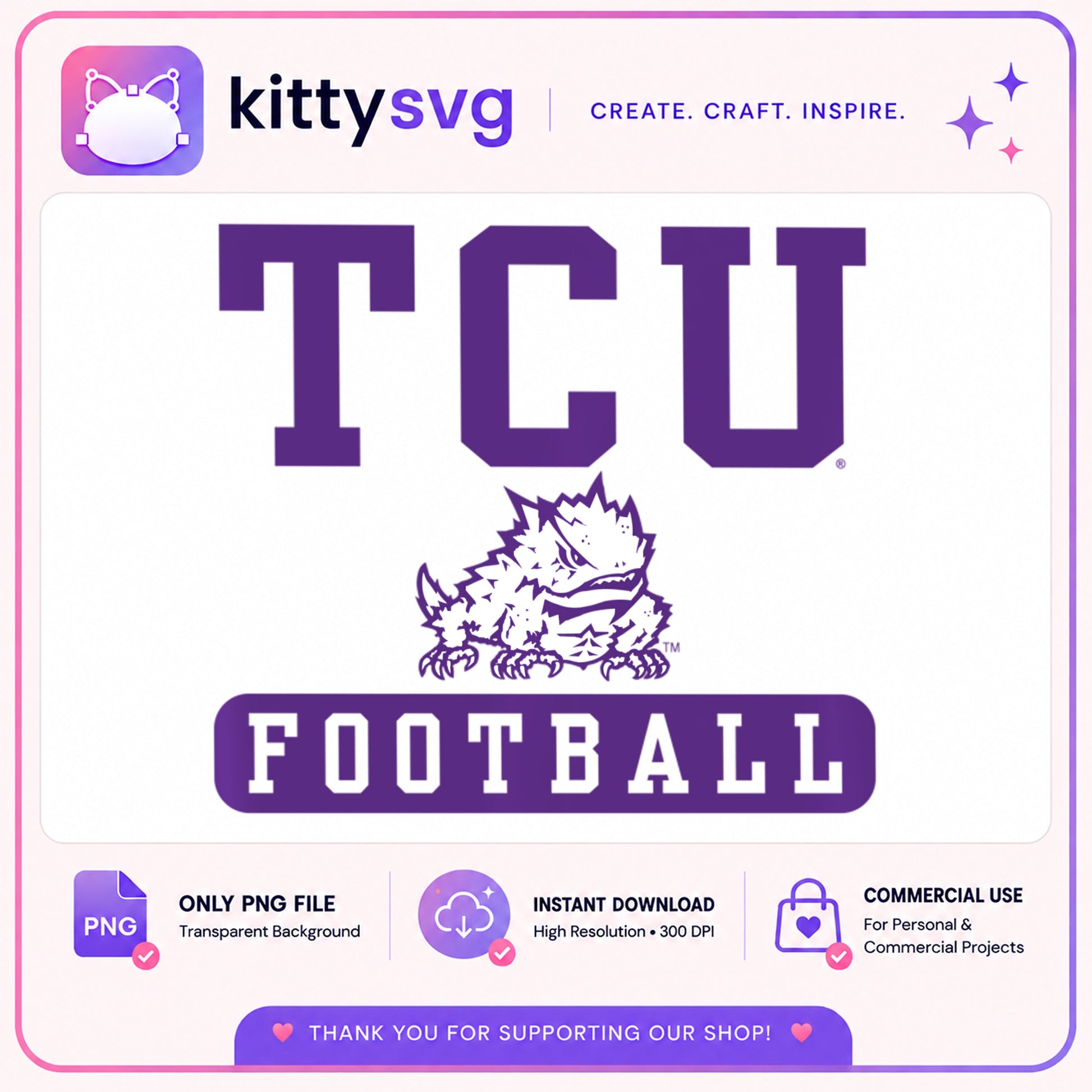 TCU Horned Frogs Football PNG, TCU Mascot PNG, College Football PNG