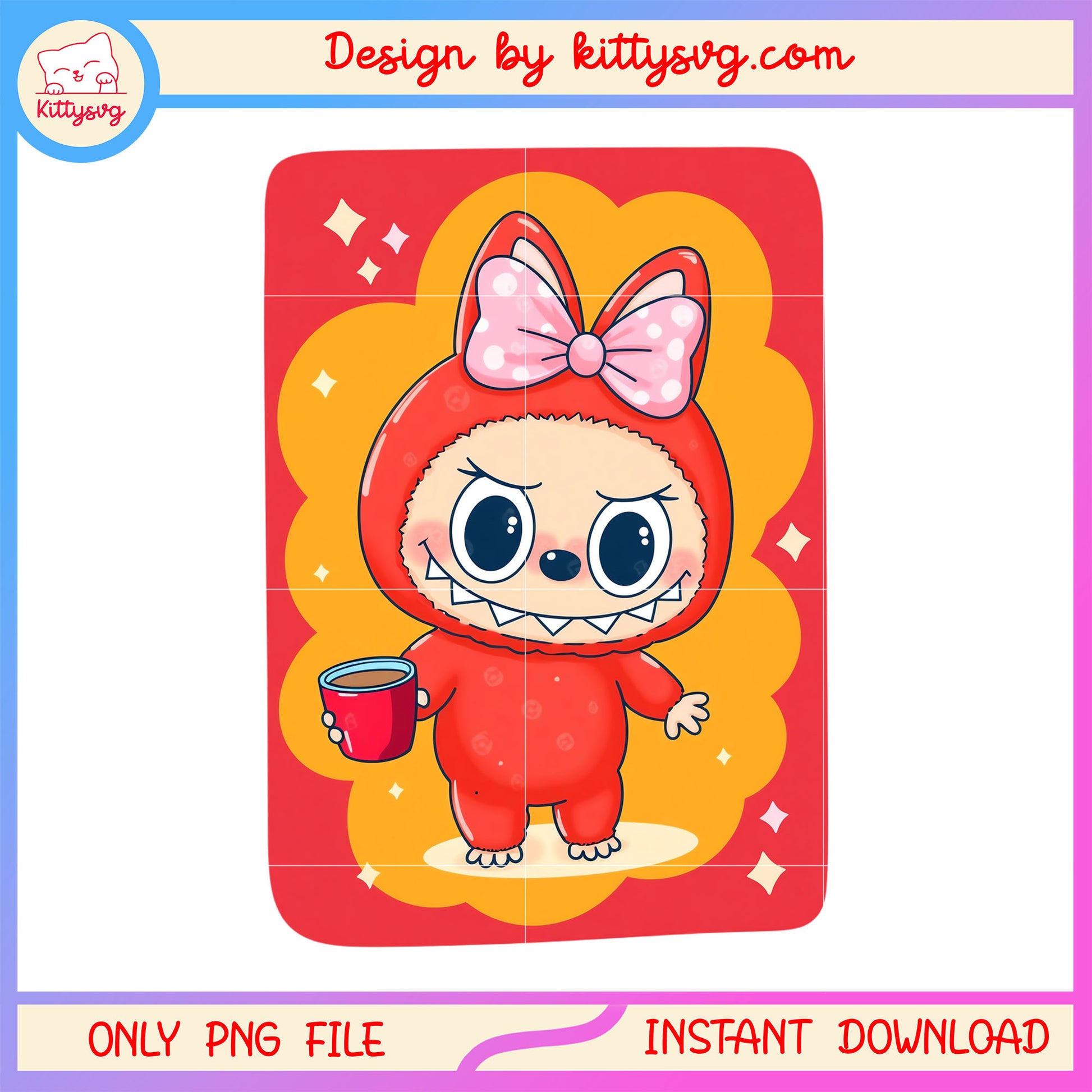 Tarot card labubu monster design design png, labubu monster png
