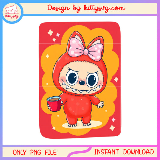 Tarot card labubu monster design design png, labubu monster png