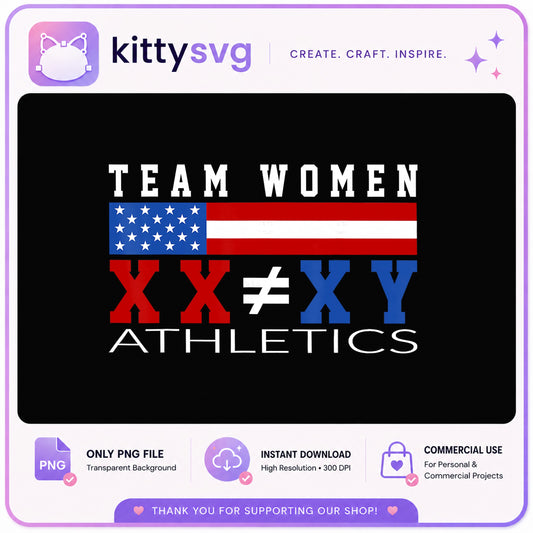 Team Women Athletics PNG, XX Not XY Women Sports, USA Flag PNG