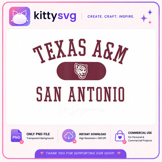 Texas A&M San Antonio Jaguars PNG, College Spirit PNG, TAMSA PNG